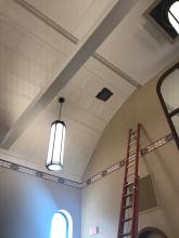 Painted interior of Coal City Catholic Church remodel and addition.