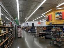 Repainting of walls for an interior remodel at WalMart